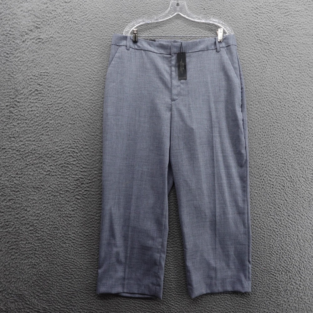 Banana Republic Straight Fit Trousers Pants Size 16 Gray Womens Ankle Length NWT